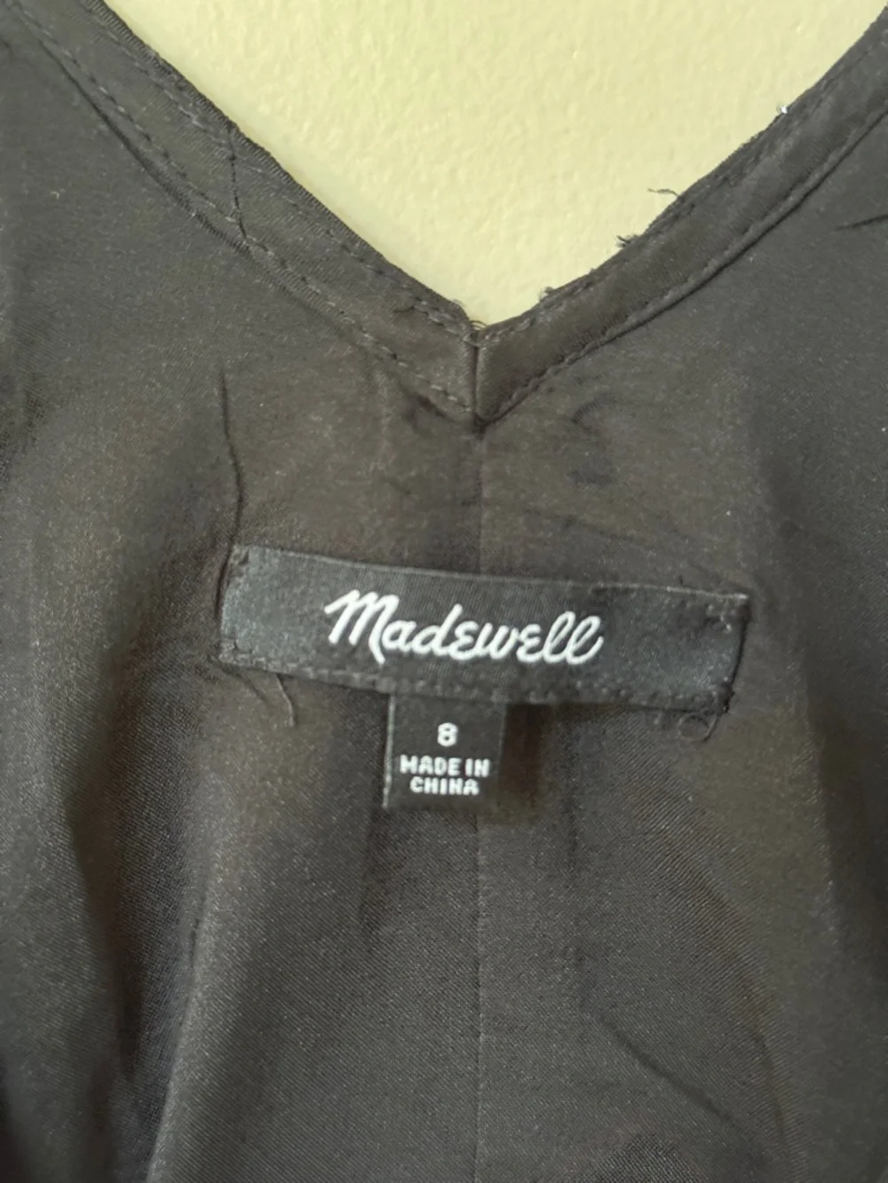 Madewell Black V-Neck Shift Top - Picture 2 of 3